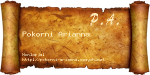 Pokorni Arianna névjegykártya